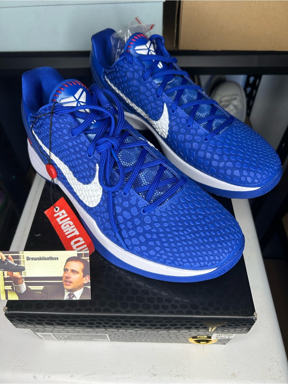 Size 12.5 Nike Kobe 6 Protro Dodgers Blue White Brand New